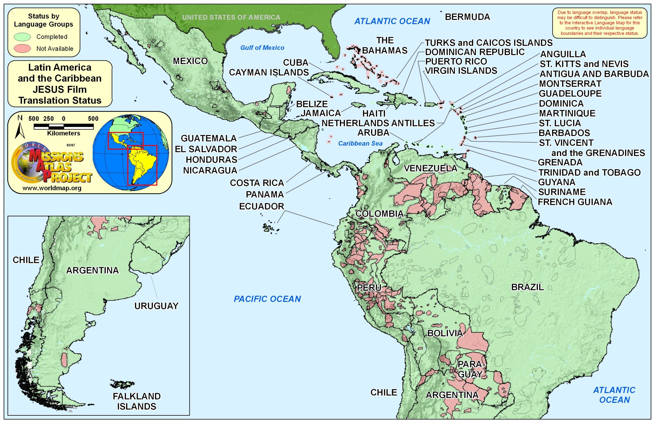 Latin America Caribbean Map